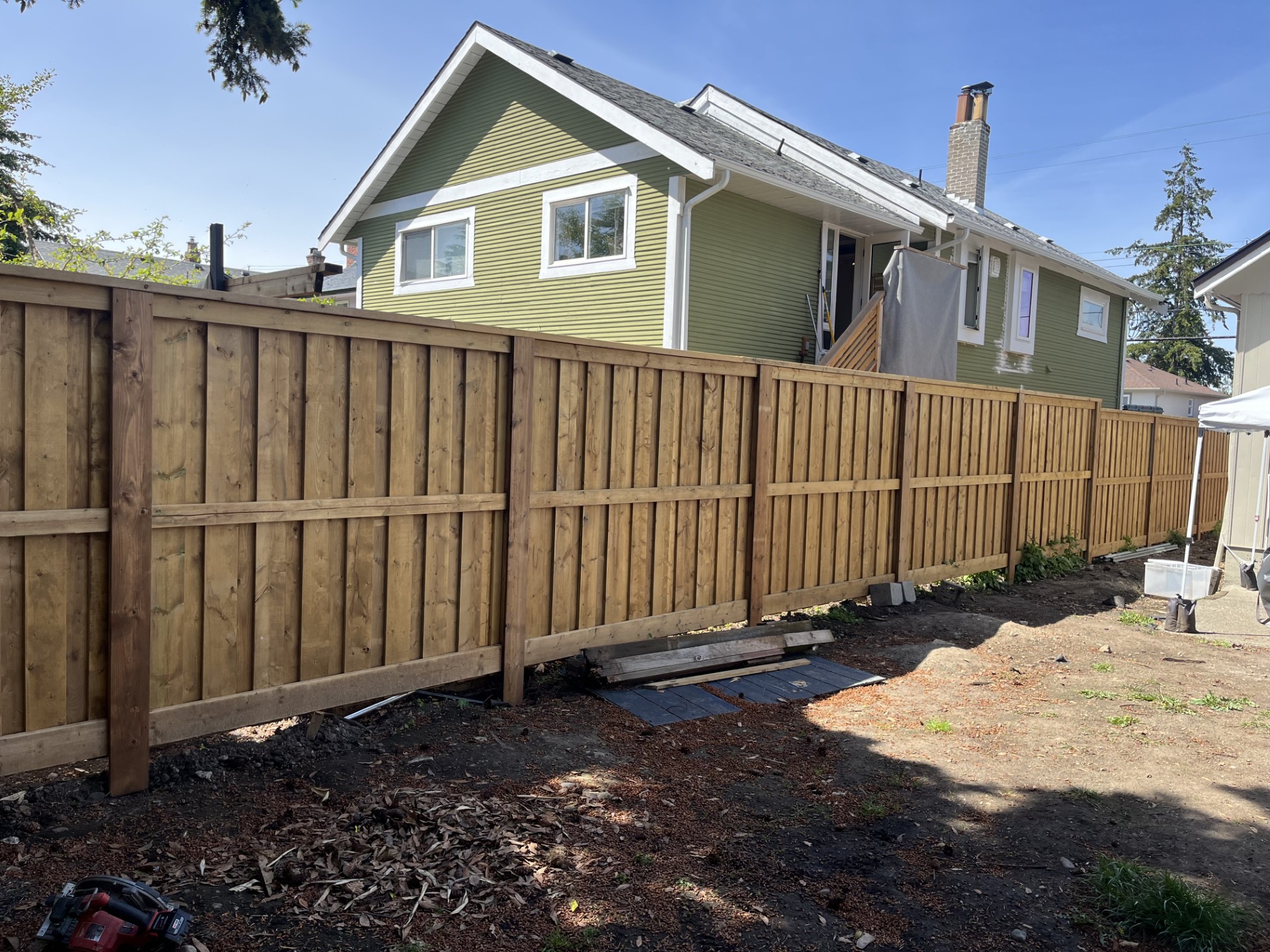 Custom wooden fence